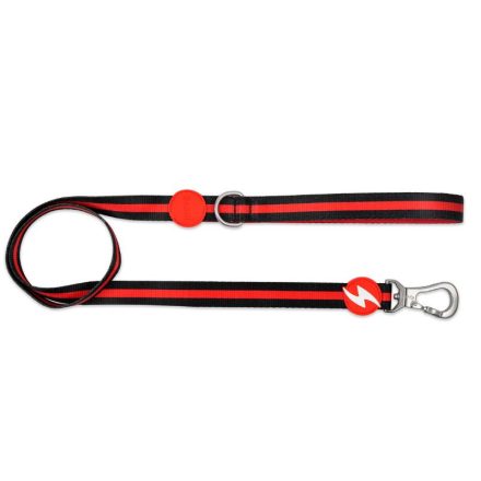 Dashi Stripes Rot&Schwarz Leine L (2,5cmx120cm)
