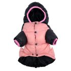 Dashi Stripes Pink&Black kutyakabát XL (40 cm háthossz)