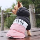 Dashi Stripes Pink&Black kutyakabát XL (40 cm háthossz)