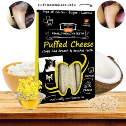 Qchefs Puffed Cheese - Természetes Fogtisztító Jutalomfalat