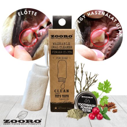 Zooro® - Ujjra Húzható Fogkefe + Ajándék Fogmosó Por