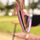 Dashi Stripes Pink&Black póráz L (2,5cmx120cm)