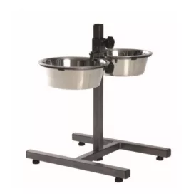 Trixie metal bowl on stand for dog 2x1.8l/20cm