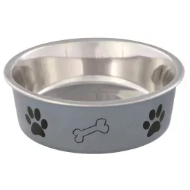 Patterned metal bowl with non-slip coating 450 ML