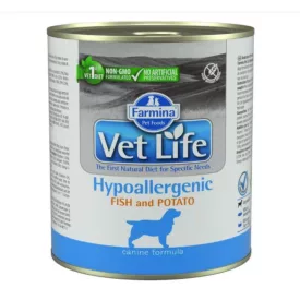 Vet Life Dog Konzerv Hypoallergenic Fish & Potato 300g