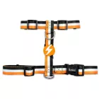 Dashi Stripes Orange&Black H-harness S(1,5cmx32-53cmx24-38cm)