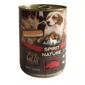 Spirit of Nature Dog konzerv Vaddisznóhússal 415gr