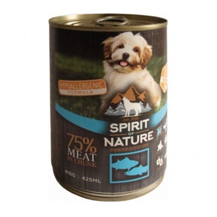 Spirit of Nature Dog konzerv Tonhallal és lazaccal 415gr