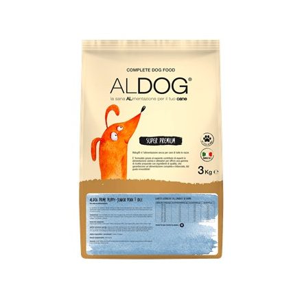 Aldog Puppy-Junior Pork And Rice Kölyök Kutyatáp 3kg  MINI