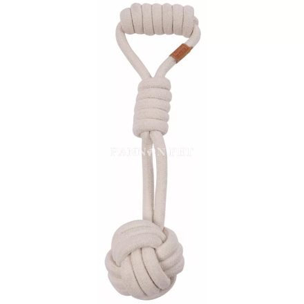 M-PETS kötéljáték fogantyús labda 36cm fehér