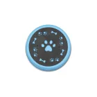 Patterned metal bowl with non-slip blue 450 ML