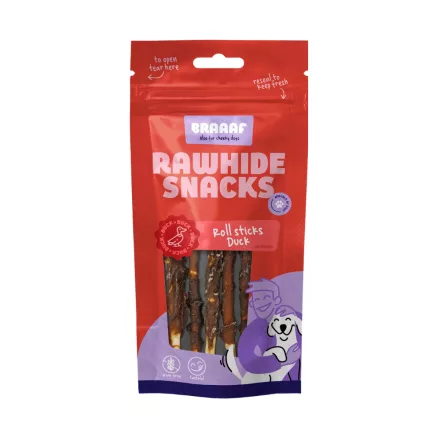 Braaaf Roll Sticks – Kacsa ízesítésű rágórúd kutyáknak | Gabonamentes snack