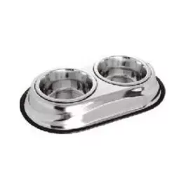 Metal bowl 2 x 0.9 L