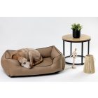 NRDOGS Lux Brown Dog Bed + Gift Dog Blanket L 90x73 cm
