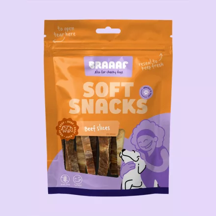 Braaaf marhahús csíkok hallal kutyáknak | Soft Snack, gabonamentes jutalomfalat