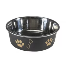 Patterned metal bowl with non-slip black 450 ML